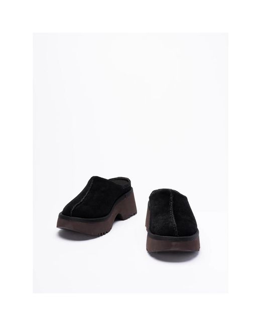 Ugg Black `new Heights` Clogs