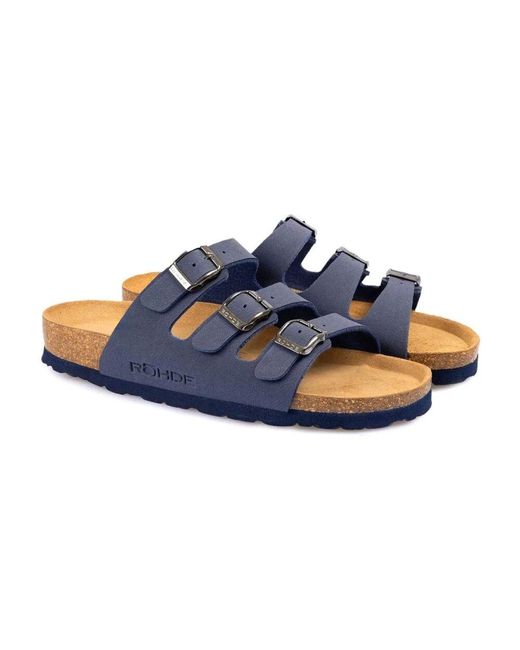 Rohde Blue Blaue sandale mit synthetischem perlato