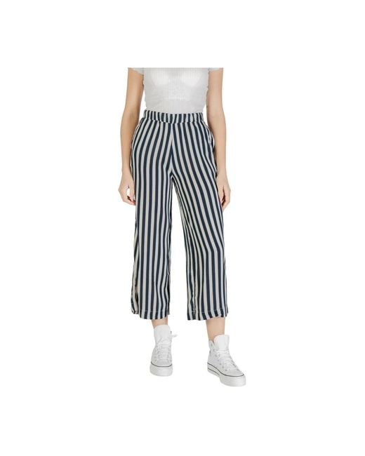 Ichi Blue Cropped Trousers