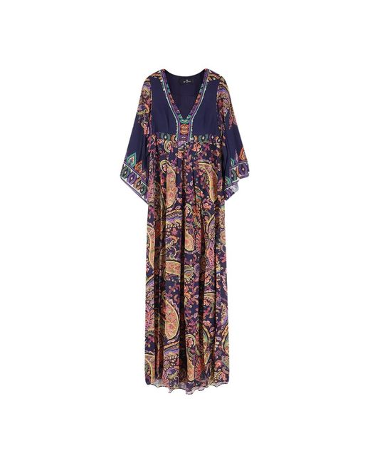 Etro Kleedjes ,Veelkleurig ,Maxi Jurk in het Blue