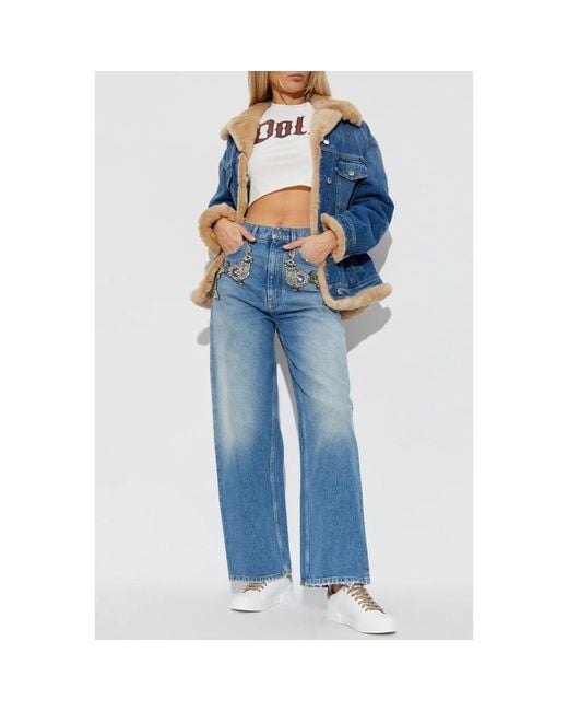 Wide Jeans Dolce & Gabbana de color Blue