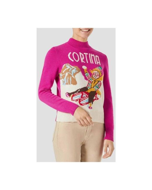 Mc2 Saint Barth Pink Kaschmirpullover in fuchsia