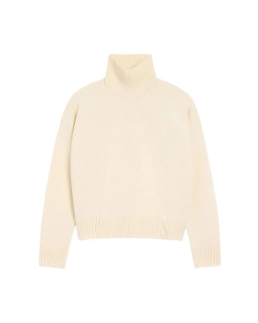 Ami Paris Women's Natural Turtlenecks