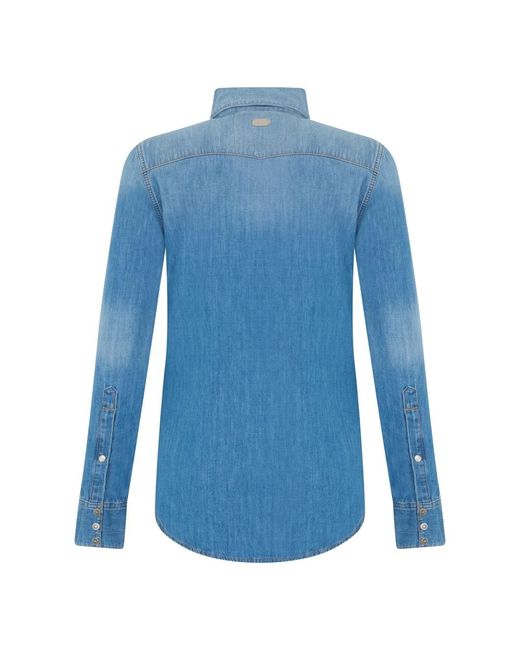 DIESEL Blue Denim Shirts