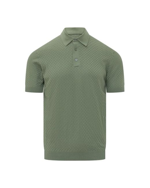 FILIPPO DE LAURENTIIS Green Polo Shirts for men