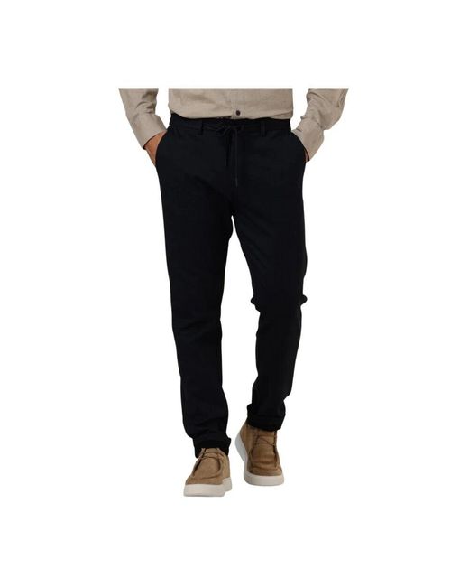 Dstrezzed Dunkelblaue Tapered Jogger Hose in Black für Herren