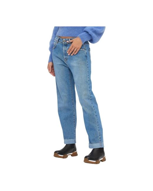 FEDERICA TOSI Blue Straight Jeans