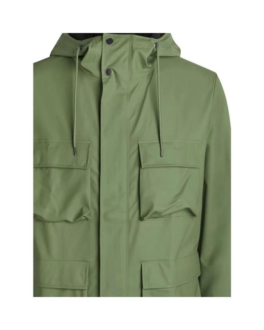 Rains Green Rain Jackets for men