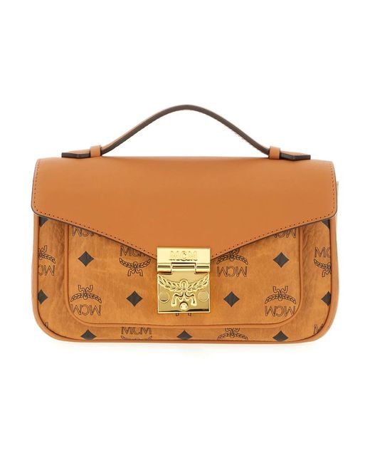 MCM Brown 'Tracy' Medium Shoulder Bag