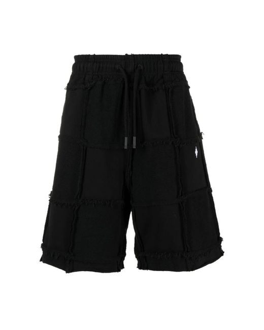 Marcelo Burlon Black Casual Shorts for men