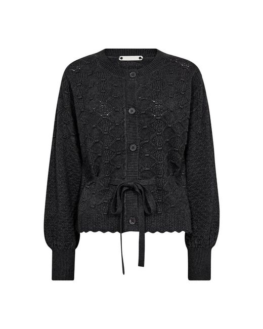 co'couture Truien & Vesten ,Grijs ,Cardigans in het Black