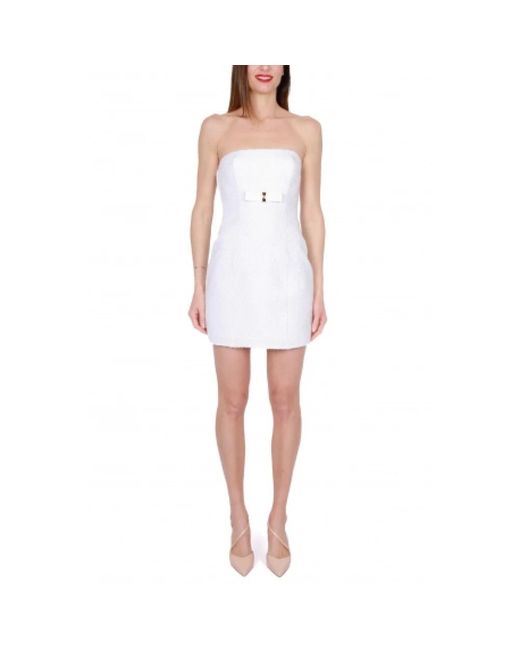 Elisabetta Franchi White Short Dresses