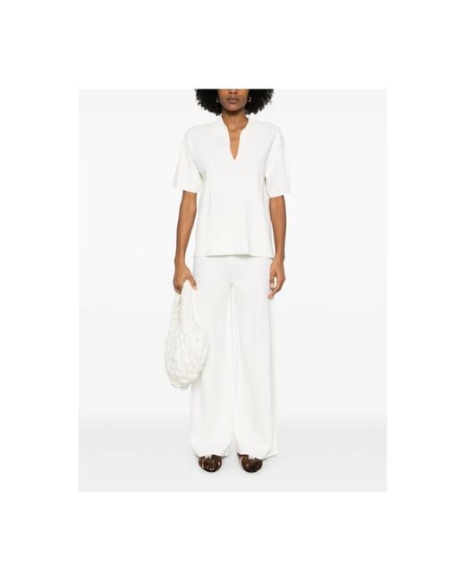 P.A.R.O.S.H. White Wide Trousers