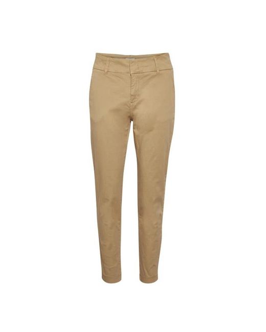 Part Two Broeken ,Katoen Casual Fit Tannin Broek in het Natural