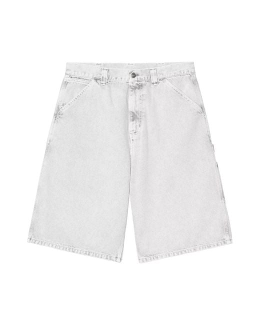 Carhartt White Denim Shorts for men