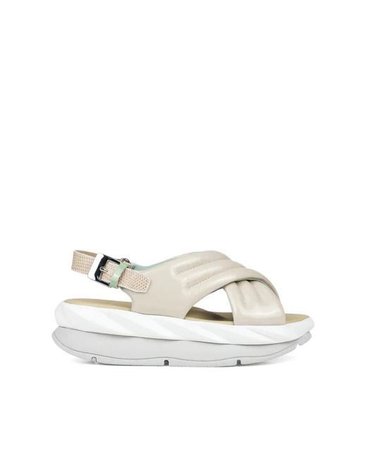 4Ccccees White Mellow Moa Sandal