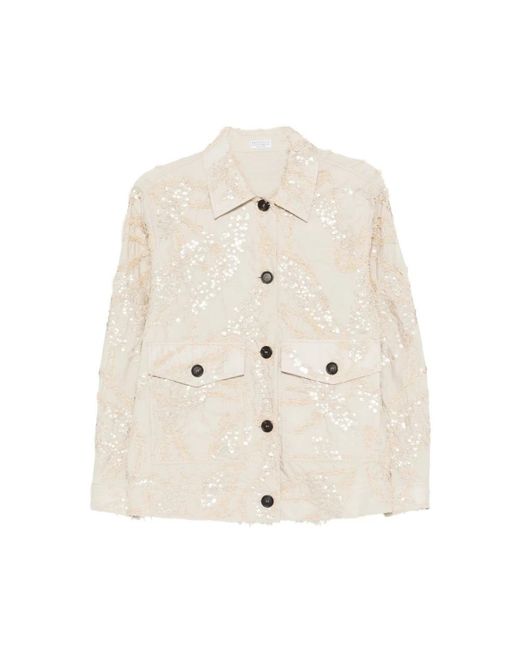 Light Jackets Brunello Cucinelli de color Natural