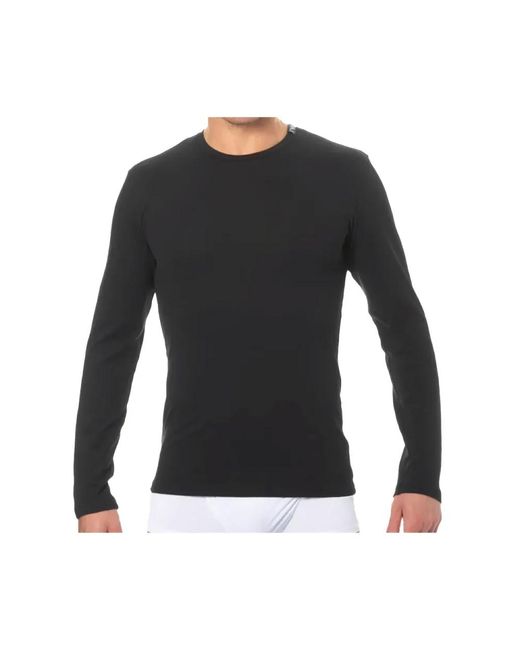 Long Sleeve Tops di Emporio Armani in Black da Uomo