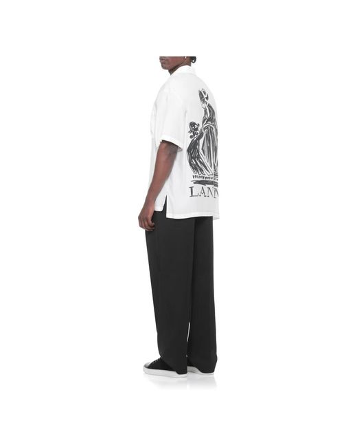Lanvin White Short Sleeve Shirts for men