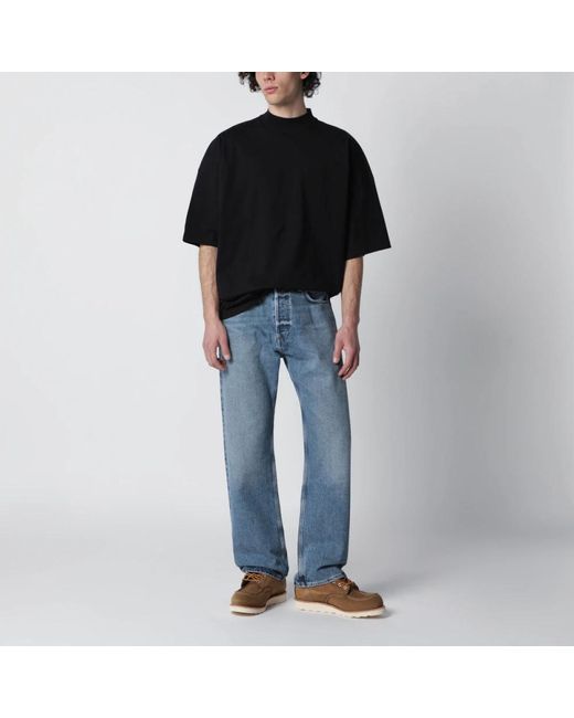 Agolde Blue Straight Jeans for men