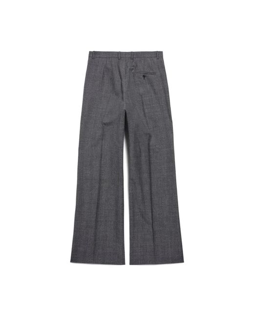 Balenciaga Gray Plaid wide-leg trousers