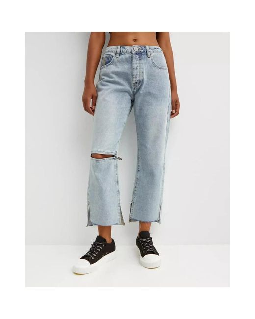 One Teaspoon Blue Mid-rise blaue denim jeans