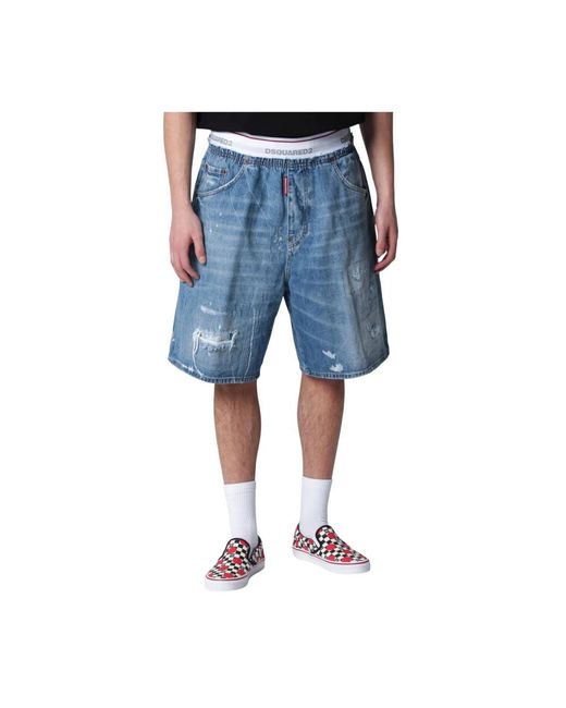 DSquared² Blue Denim Shorts for men