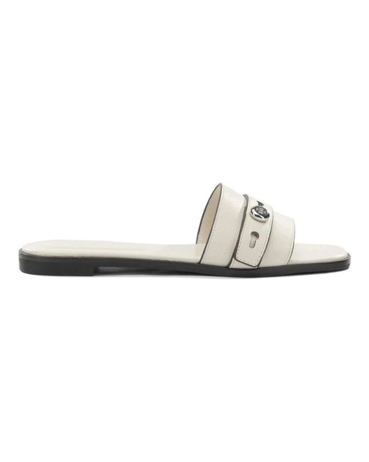 Tory Burch White Sliders