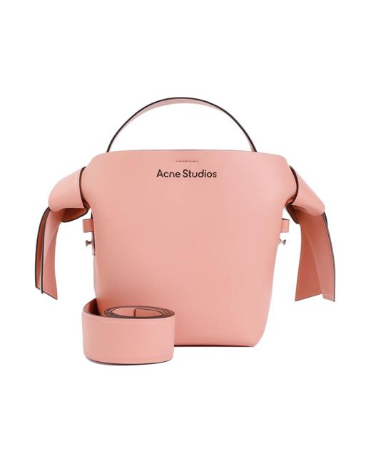 Acne Pink Rosa & lila handtasche mit knotendetails