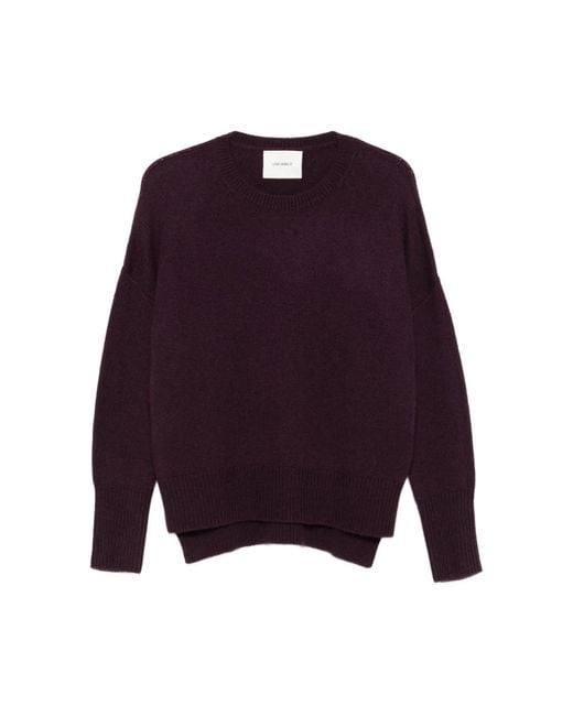 Lisa Yang Purple Kastanien Kaschmir Pullover Mit Gerippten Details