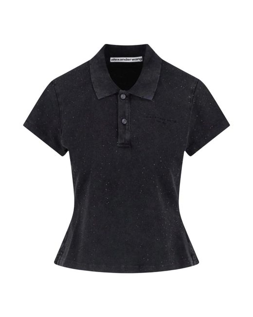 Polo Shirts Alexander Wang de color Black