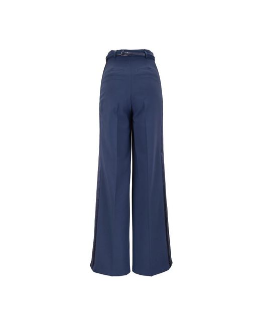 Elisabetta Franchi Blue Wide Trousers