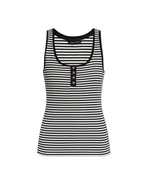 Anine Bing Black Sleeveless Tops