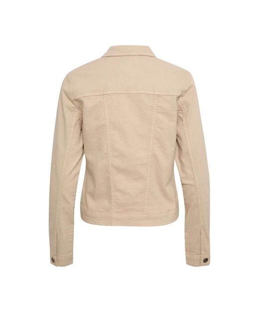 Denim Jackets Kaffe de color Natural