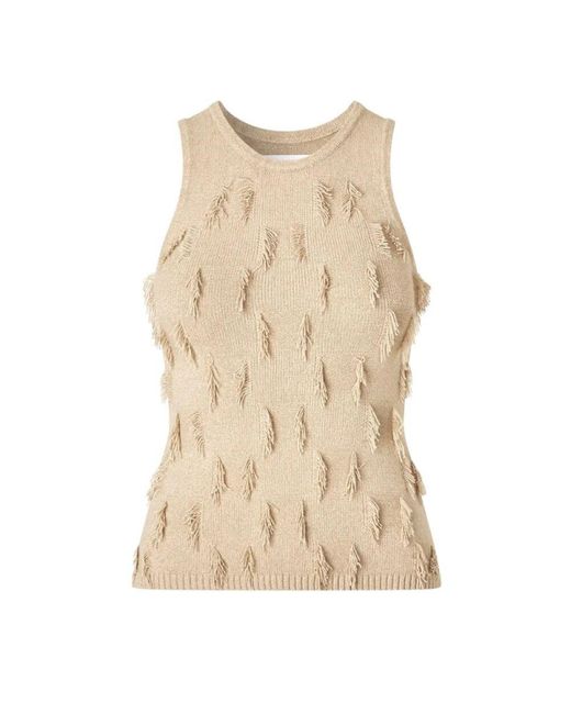 Samsøe & Samsøe Natural Texturierter Ärmelloser Stricktop Samarla
