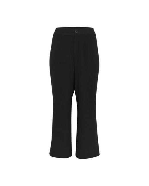 Kaffe Black Cropped Trousers