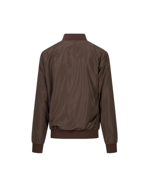 Kiton Brown Bomber Jackets for men