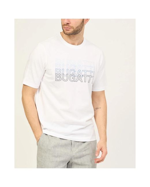 Bugatti Weiße t-shirts und polos in White für Herren
