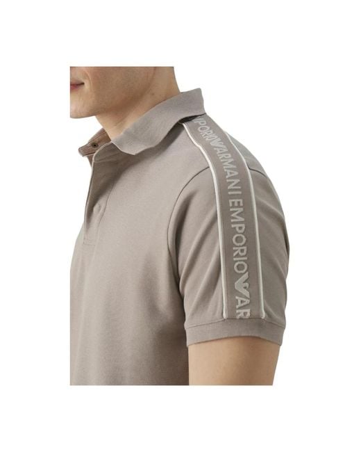 Emporio Armani Moon rock polo shirt in Gray für Herren