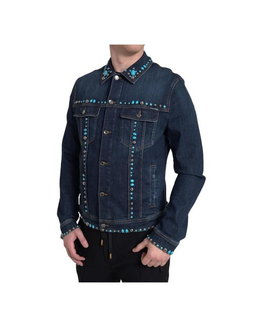 Dolce & Gabbana Blue Denim Jackets for men