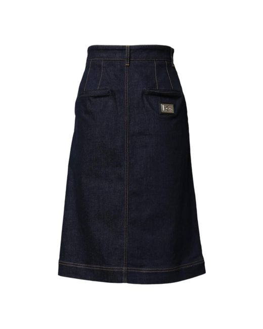 Dolce & Gabbana Blue Denim Skirts