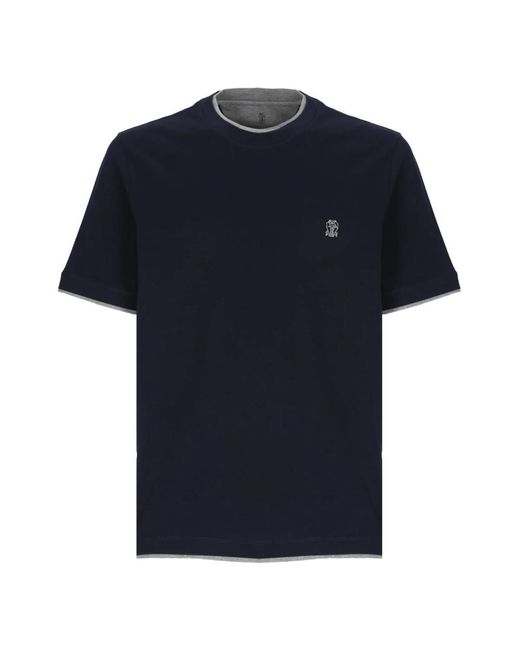 T-Shirts Brunello Cucinelli de hombre de color Blue