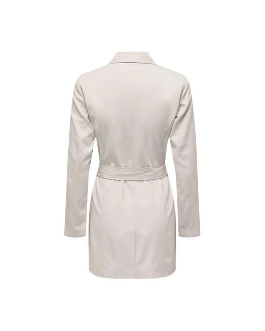 ONLY Jassen ,Polyester Elegant Trench Rain Coat in het White