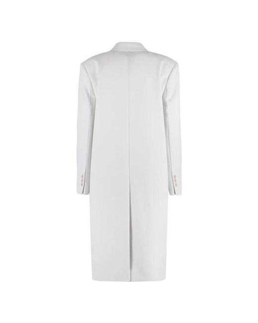 Calvin Klein White Double-Breasted Coats