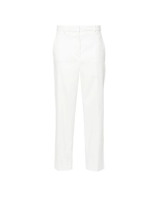 Joseph Straight Trousers in het White