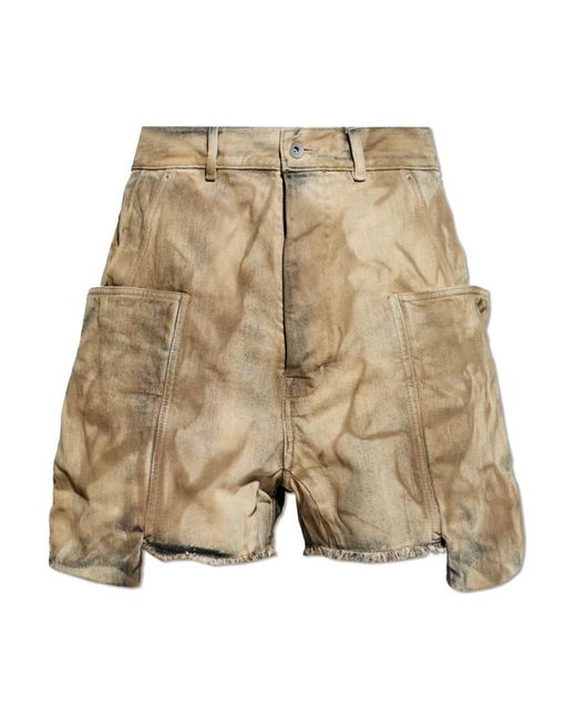Rick Owens Natural Denim Shorts for men