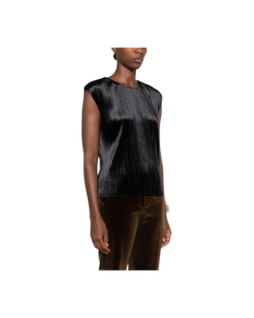 Forte_forte Black Sleeveless Tops