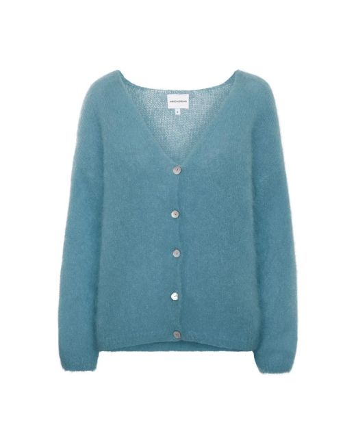 American Dreams Truien & Vesten ,Blauw ,Wol Cornelia Cardigan in het Blue