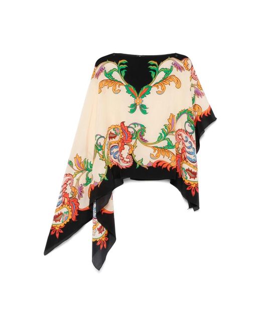 Etro Green Drapierte-Jacke Mit Kontrastierendem Rand