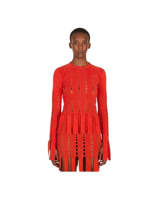 Ambush Red Round-Neck Knitwear